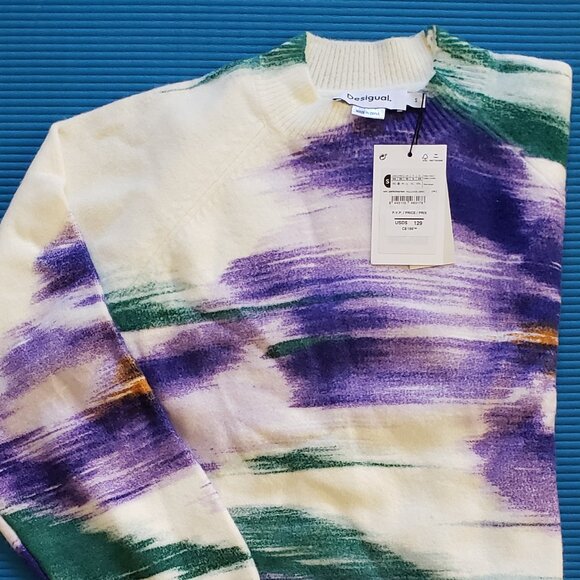 DESIGUAL sweater white US Small - Picture 3 of 3